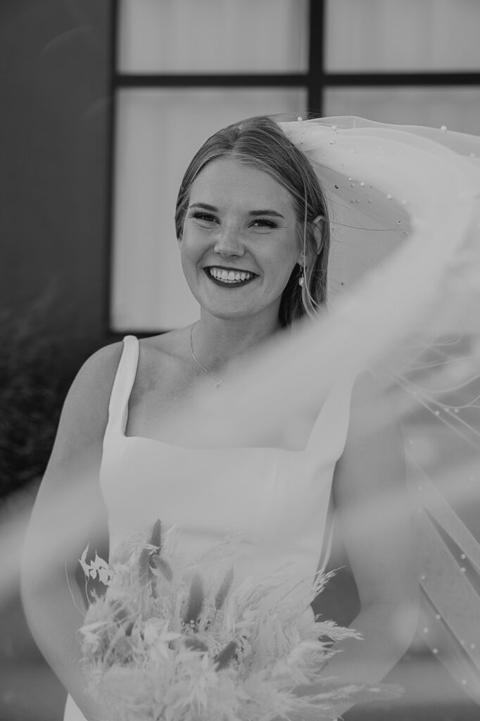 bride portraits pre ceremony in Iowa