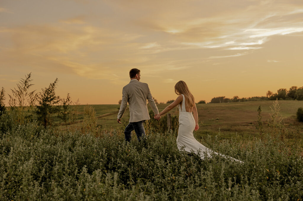 golden hour bride and groom portraits timeless