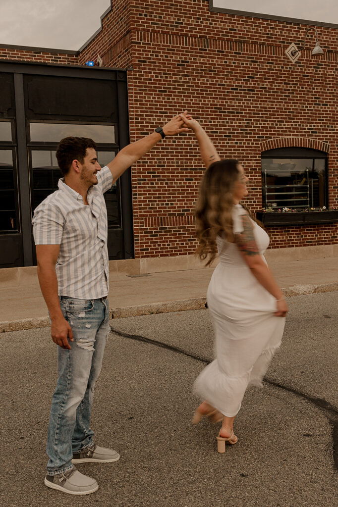 how to make your engagement photos fun iowa engagement photographer