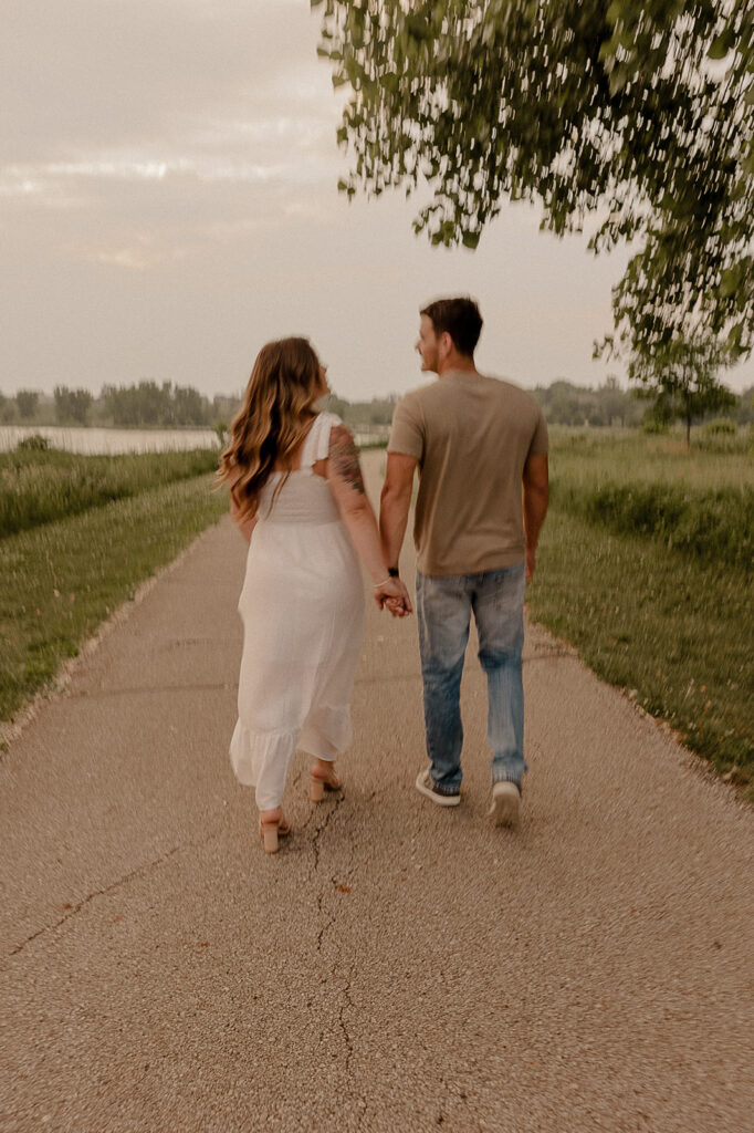 documentary style blurry engagement photos