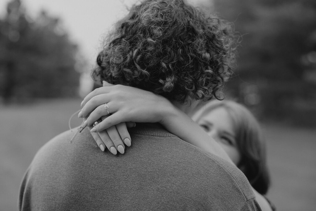 candid and romantic couple poses iowa engagement photographer