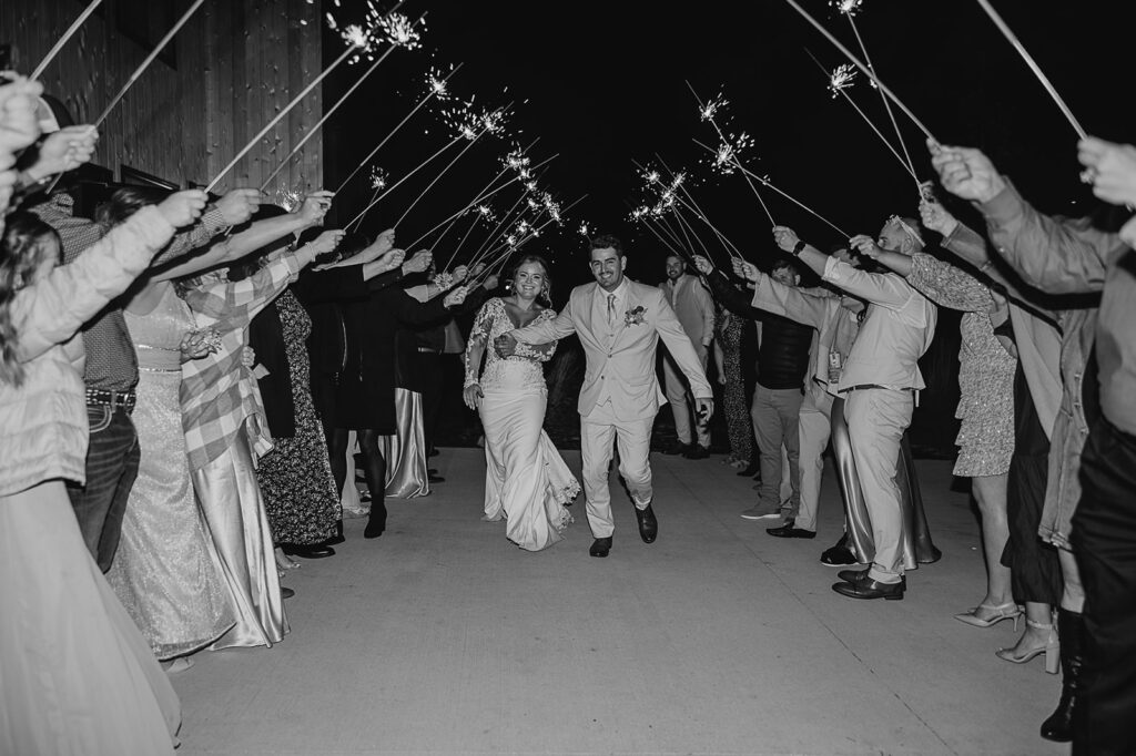 eagles ledge wedding exit sparkler exit candid and playful