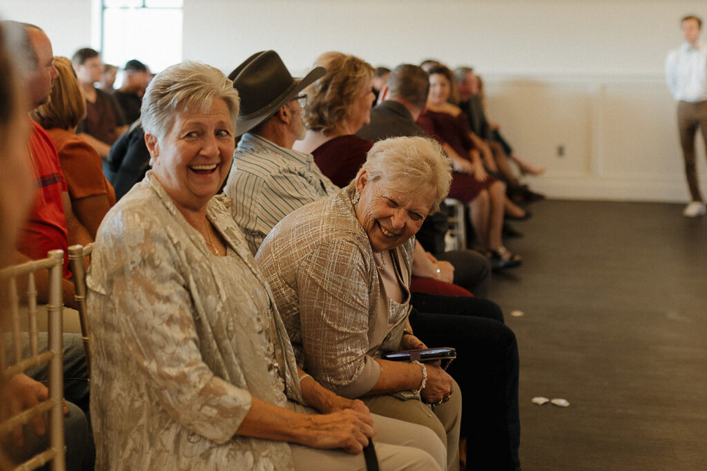 indoor iowa wedding ceremony in the district venue