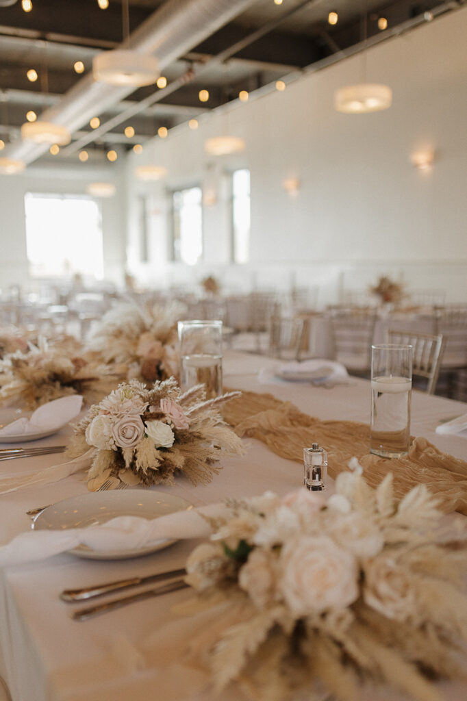 neutral wedding table decor reception decor