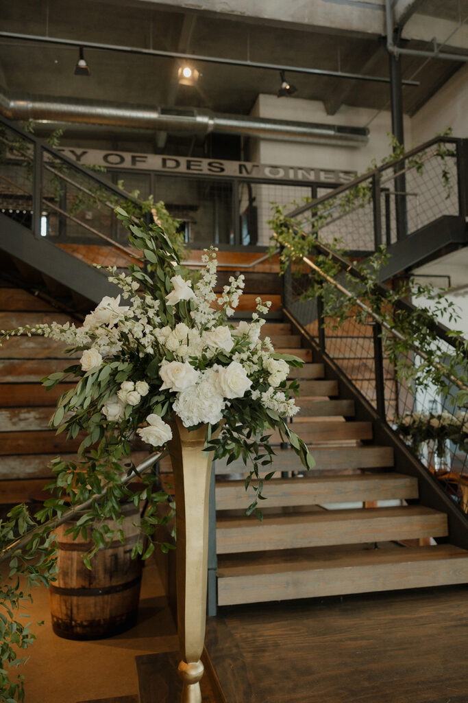 romantic des moines wedding at a rustic venue