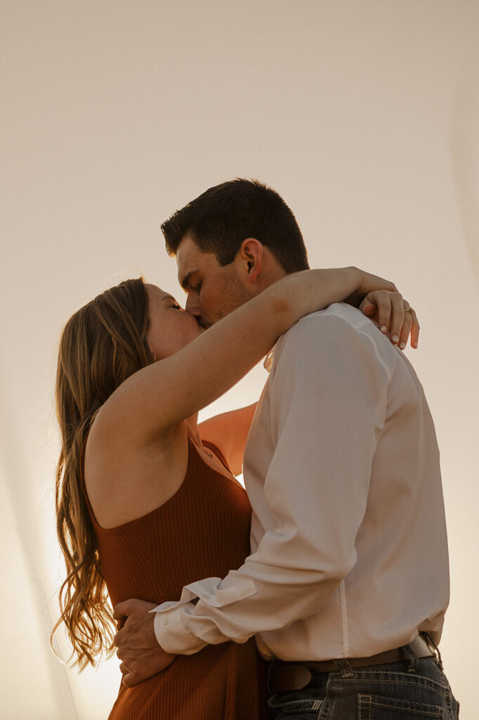 sunset iowa couples photoshoot