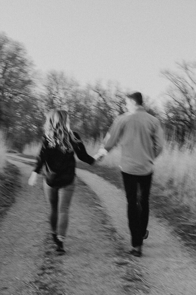 iowa engagement session during sunset