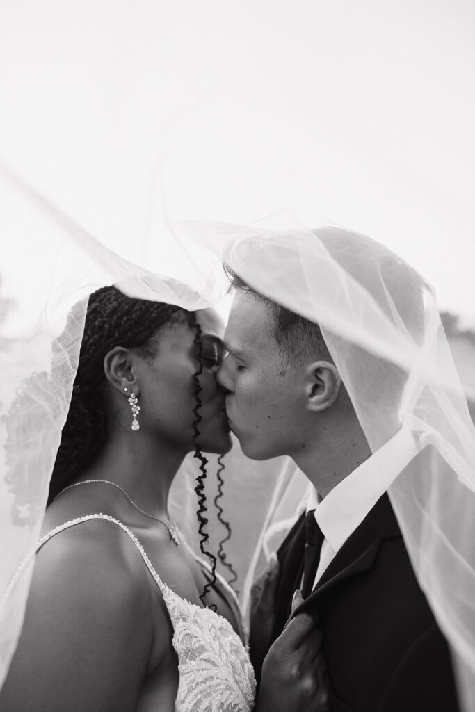 outdoor wedding bridal portraits with bride and groom