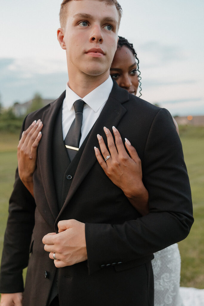 sunset wedding photos in des moines iowa