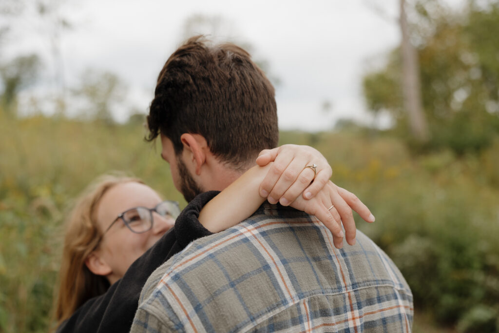 romantic engagement photos proposal iowa