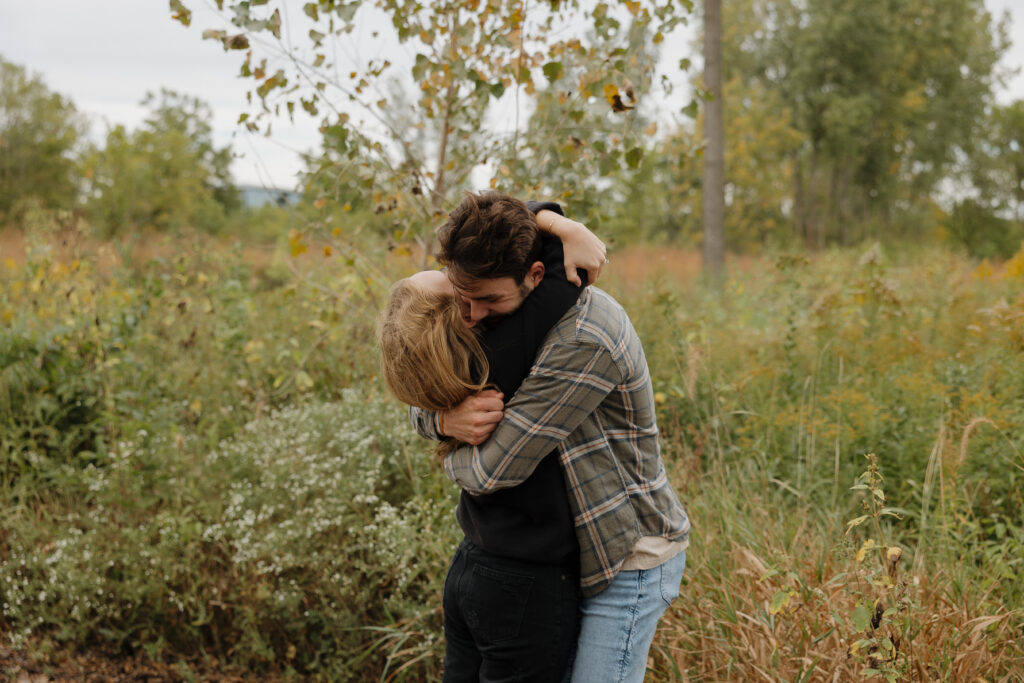 romantic engagement photos proposal iowa