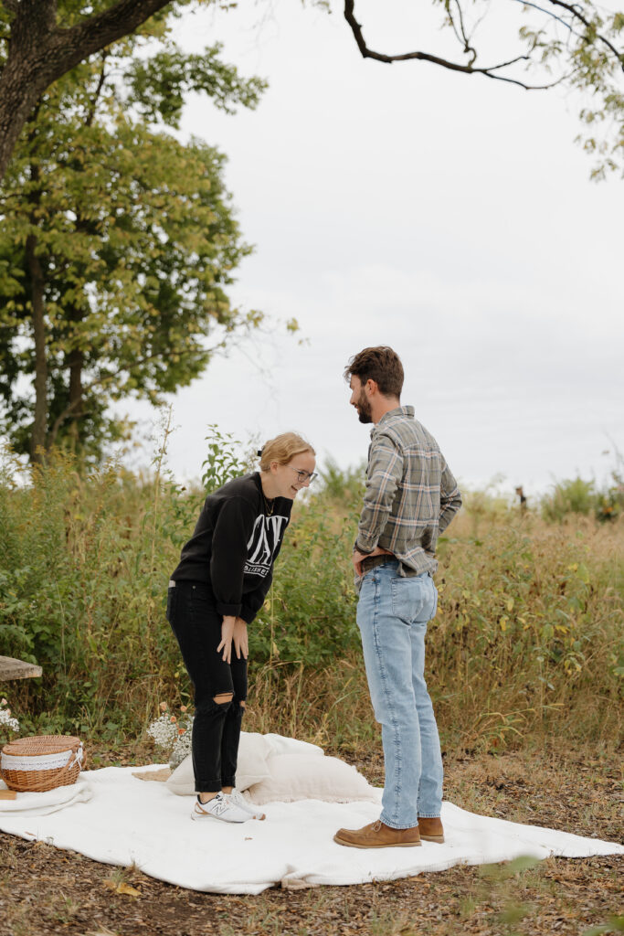 picnic proposal photoshoot in ames iowa