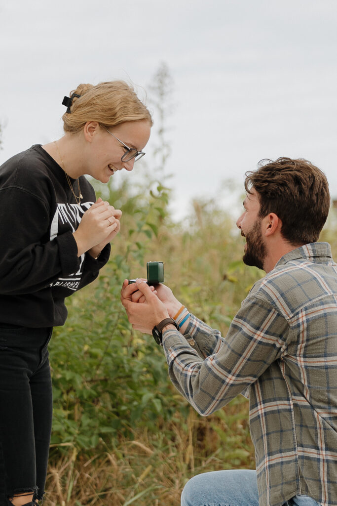 iowa proposal photos candid and romantic