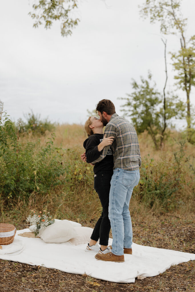 picnic proposal photoshoot in ames iowa