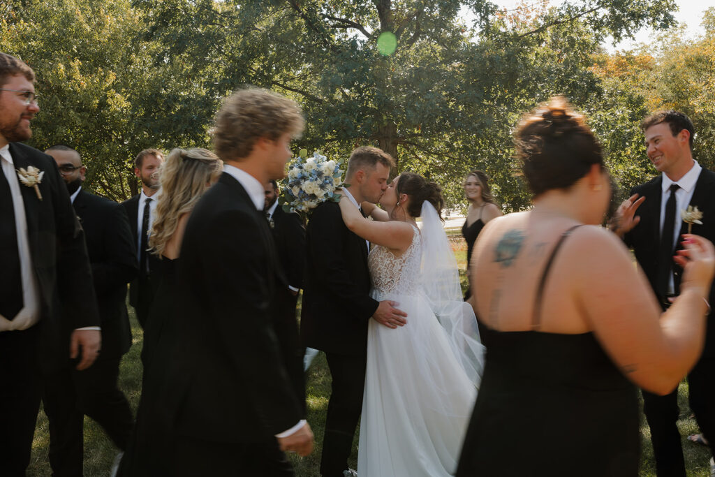 blurry bridal party photos