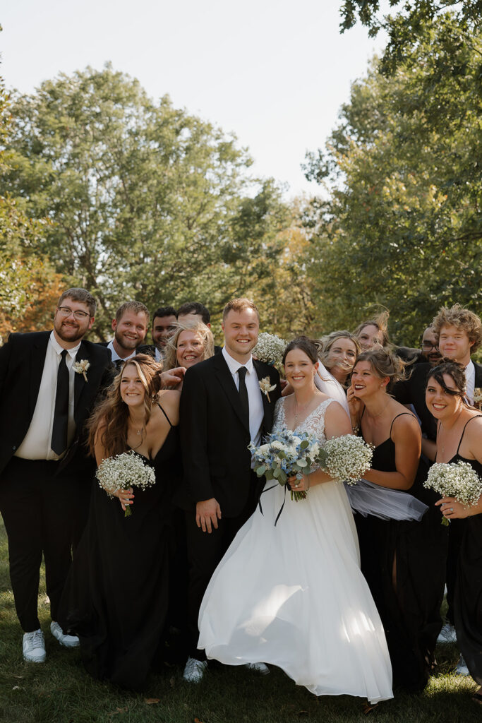 des moines fall wedding day photos candid