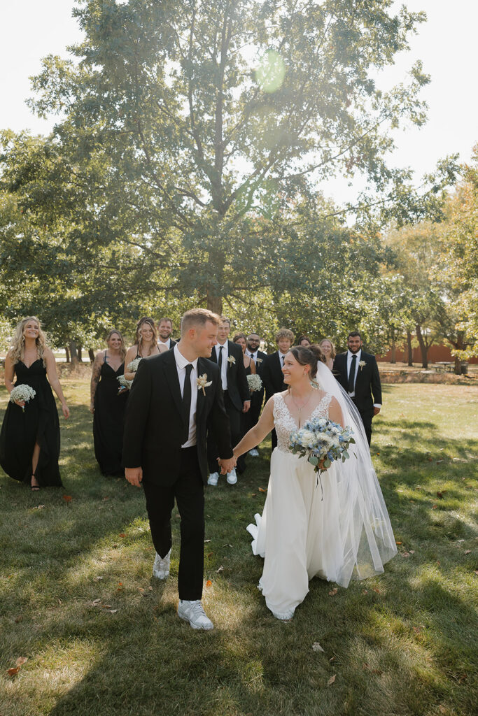 des moines fall wedding day photos candid