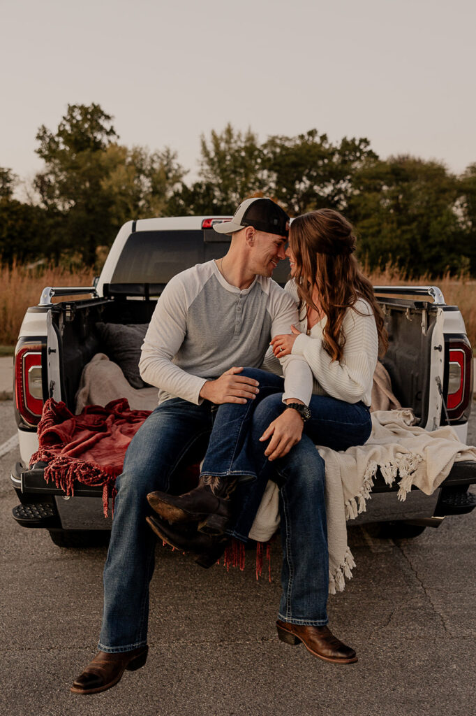 candid engagement photos in ames iowa with a des moines engagement photographer