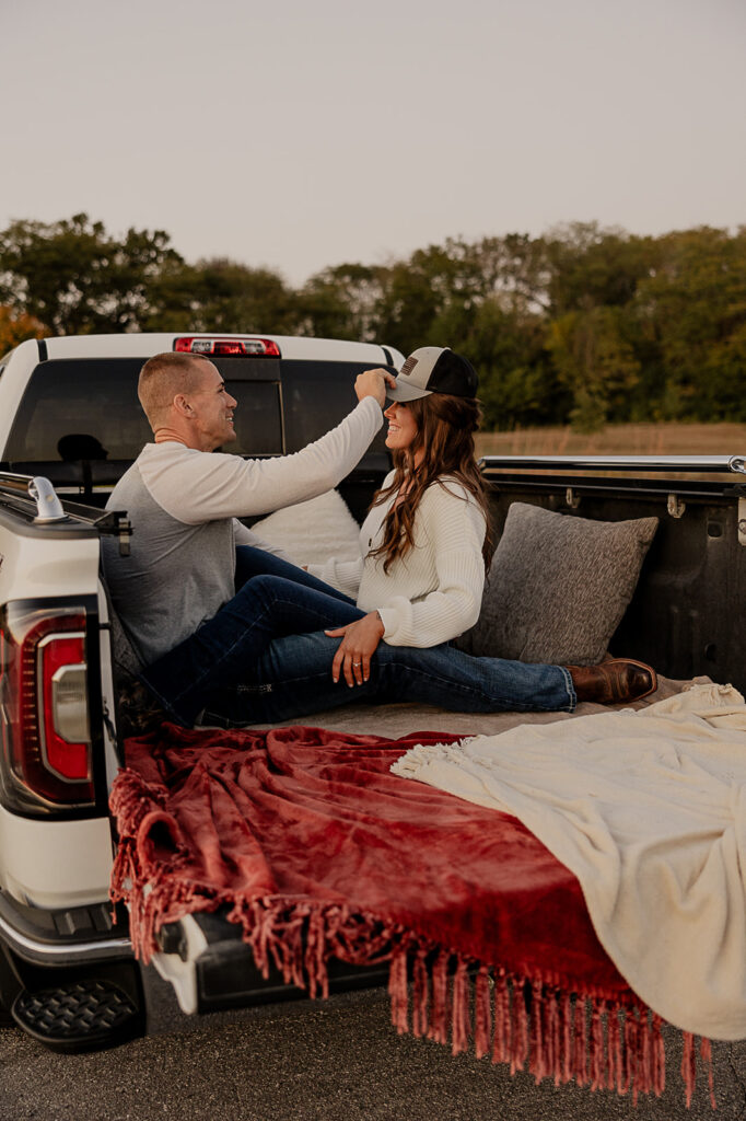 truck engagement photos western engagement photos