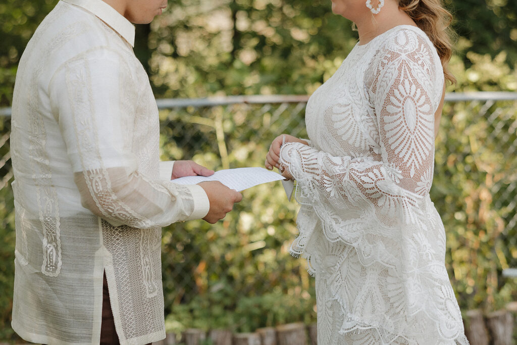 first look with bride and groom outside des moines wedding photos