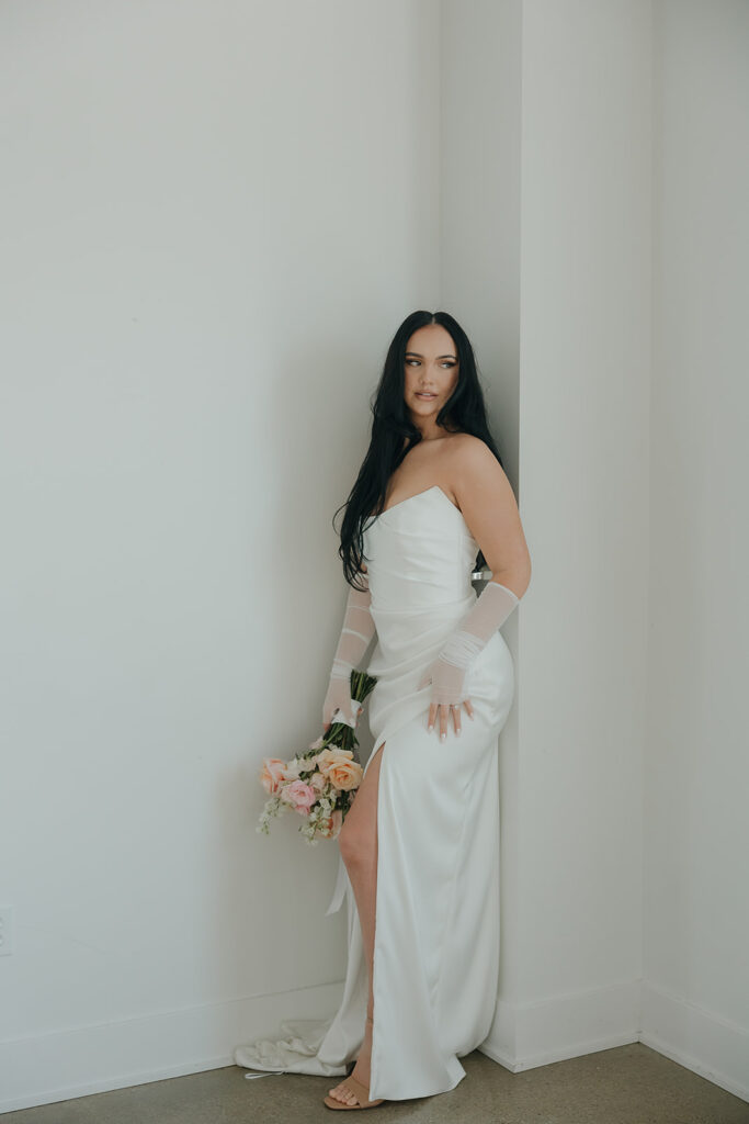 editorial wedding photos with bride