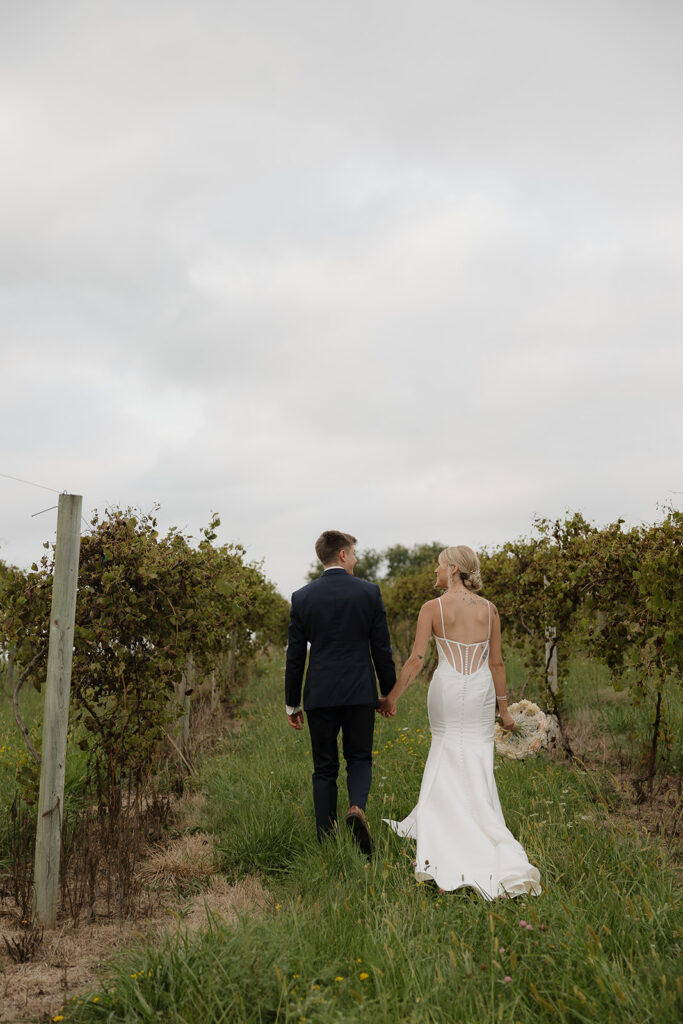 vineyard wedding venue in des moines bride and groom photos