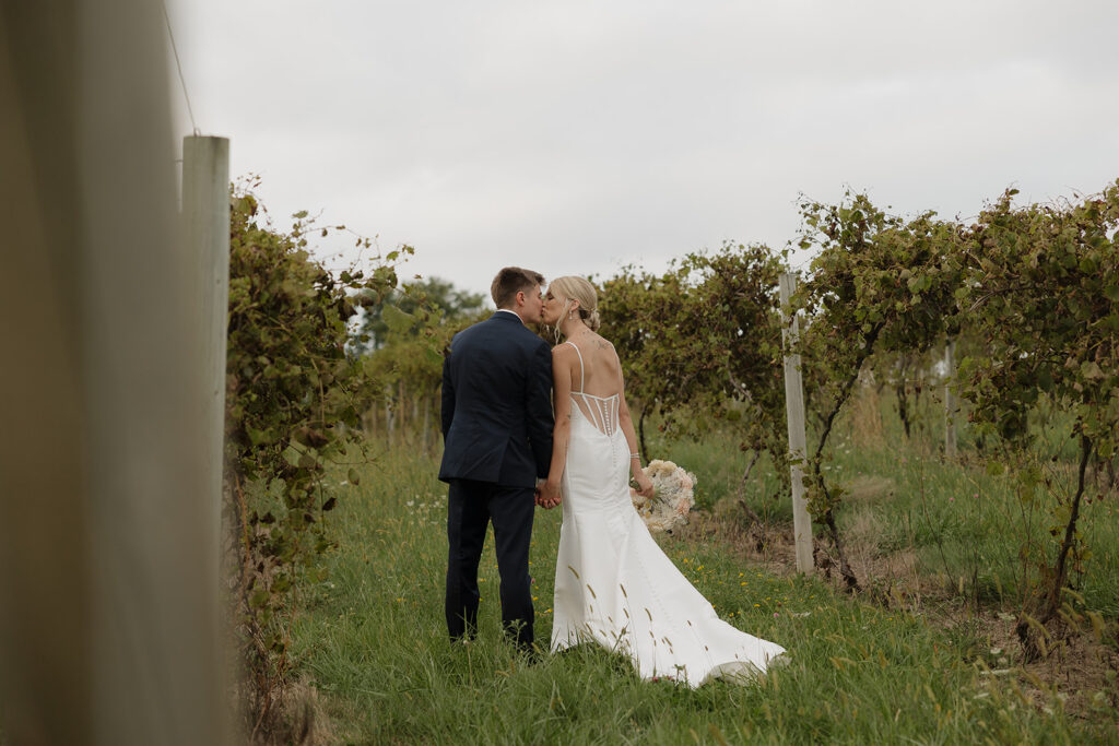 vineyard wedding venue in des moines bride and groom photos