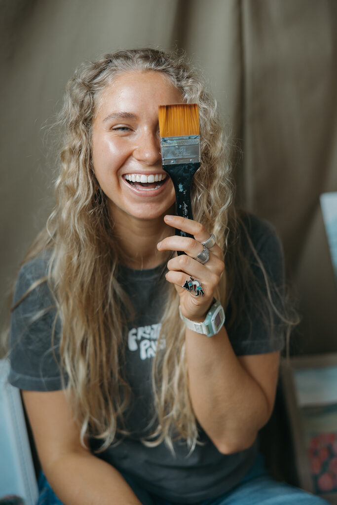 live wedding painter branding photoshoot