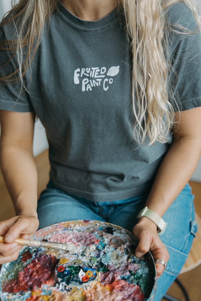 live wedding painter branding photoshoot