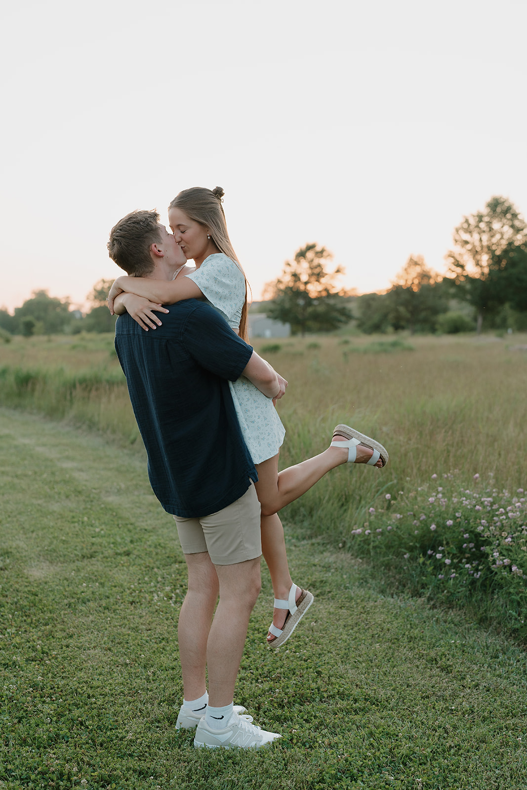 Unique Engagement Photo Locations in Iowa: A City + Nature Session in Ames